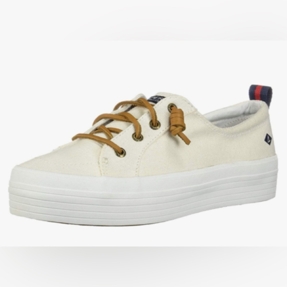 Cream Sperry Canvas Sneaker